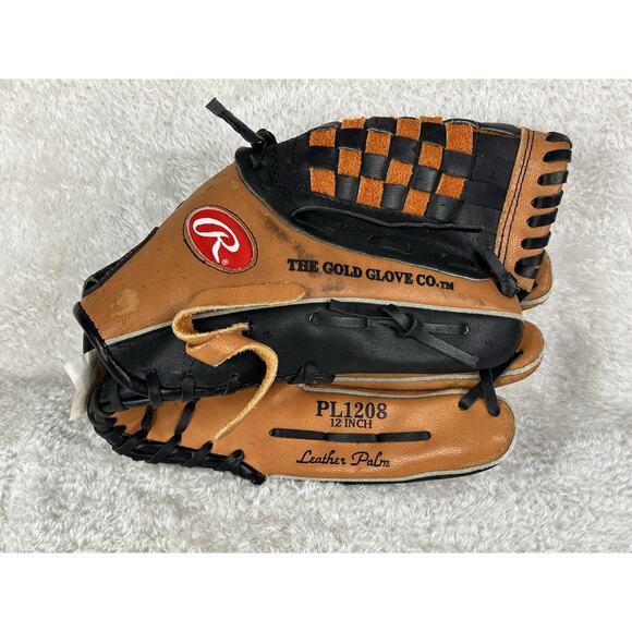 Rawlings Player Series PL1208 12" Leather Palm Glove Basket Web Throw Left Hand - Picture 1 of 8